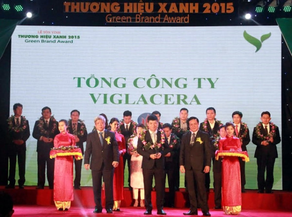 Viglacera tự hào được tôn vinh Thương hiệu Xanh 2015